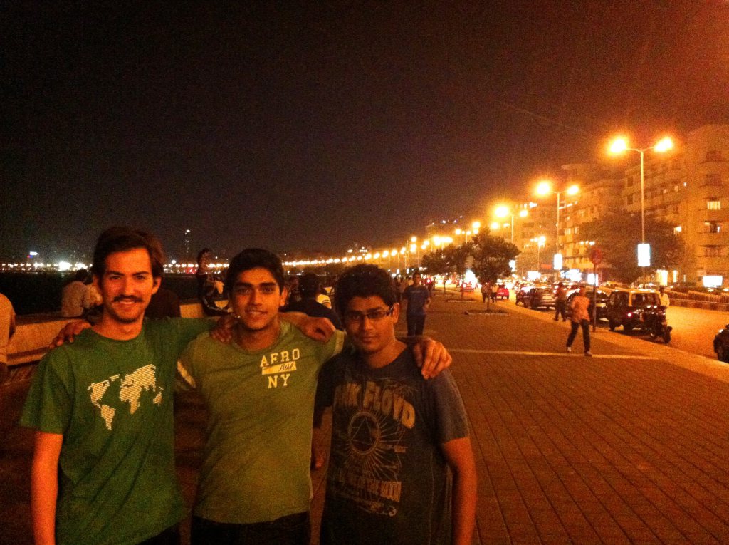 The Queen's pearl necklace in Marine Drive, Mumbai India